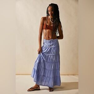 Free People Simply Smitten Maxi Skirt in Periwinkle Blue Size XS